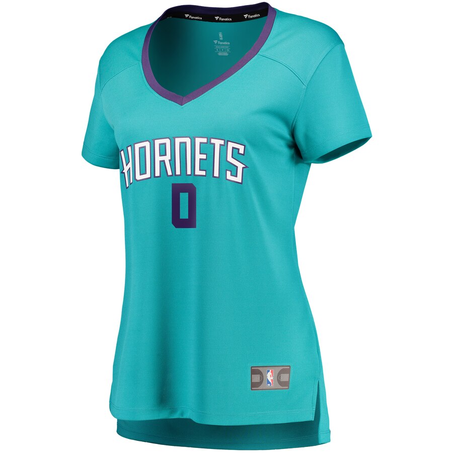 Alternative view of Miles Bridges Charlotte Hornets Fanatics Branded Women's Fast Break Replica Player Basketball Jersey - Icon Edition - Teal