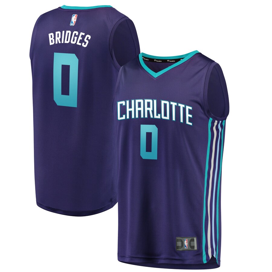 Miles Bridges Charlotte Hornets Fanatics Branded Youth Fast Break Basketball Jersey - Statement Edition - Purple