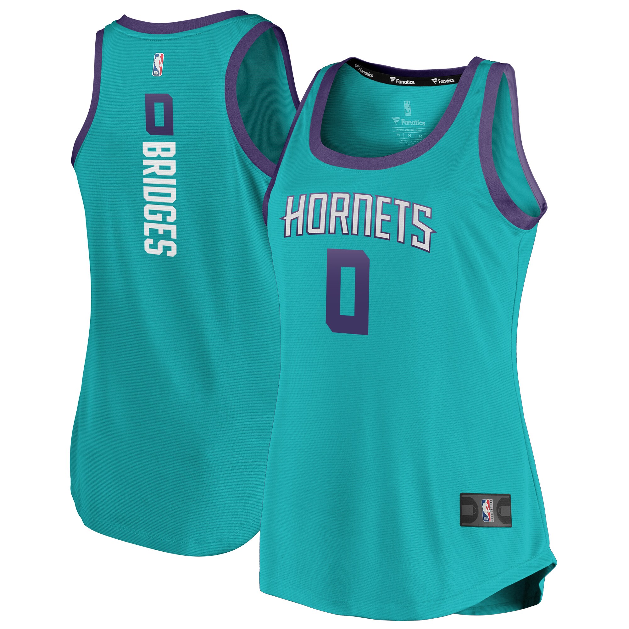 Miles Bridges Charlotte Hornets Fanatics Women's Fast Break Team Tank Basketball Jersey - Icon Edition - Teal