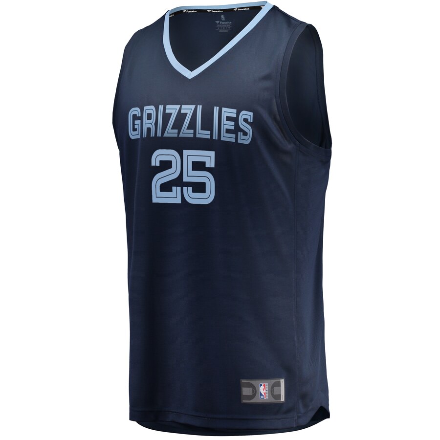 Alternative view of Miles Plumlee Memphis Grizzlies Fanatics Branded Fast Break Replica Basketball Jersey Navy - Icon Edition