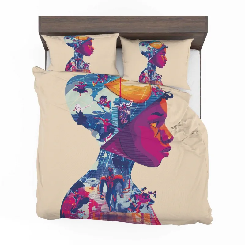 Alternative view of Miles SpiderMan Across The Multiverse Bedding Set - Custom Bedding Set