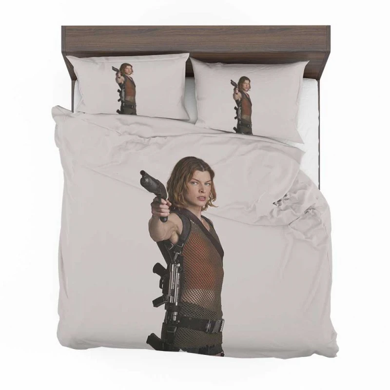 Alternative view of Milla Jovovich In Resident Evil Apocalypse Movie Bedding Set - Custom Bedding Set