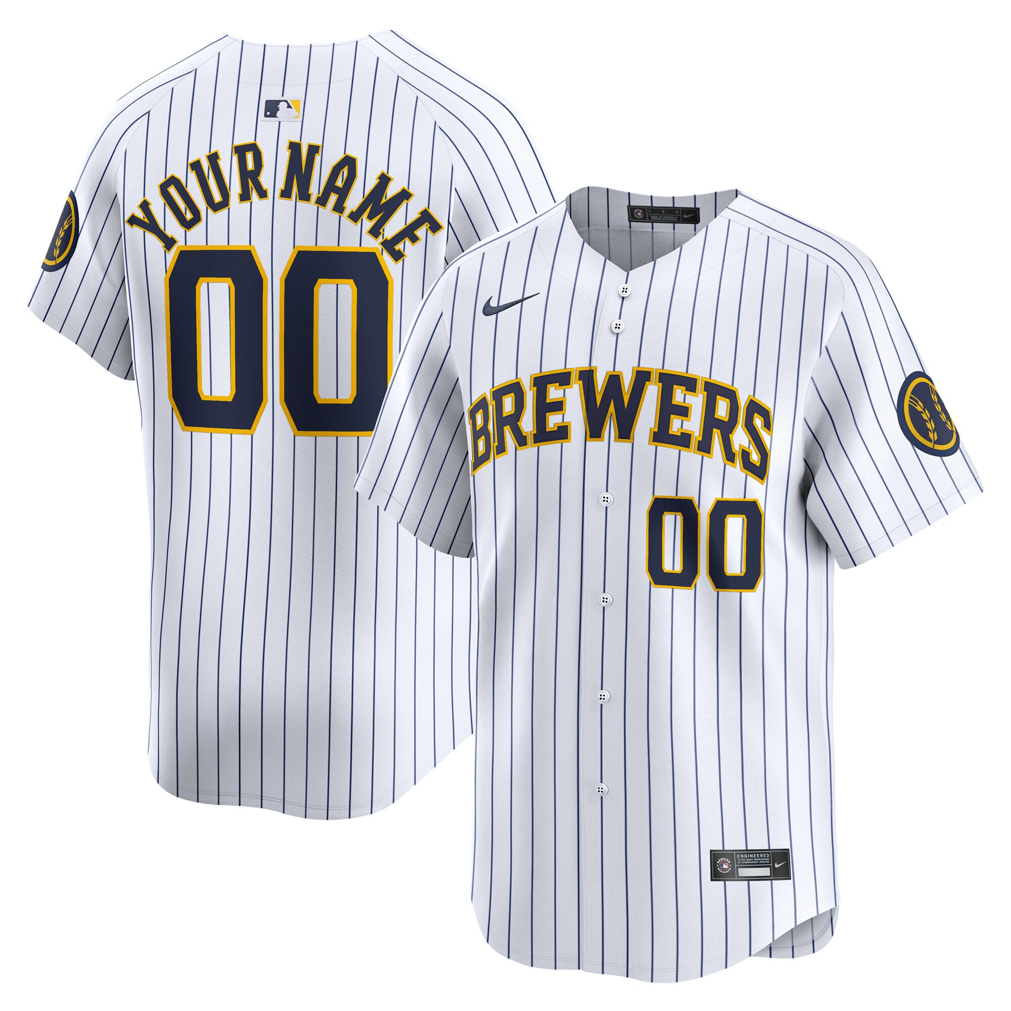 Milwaukee Brewers Alternate Limited Custom Baseball JerseyÃƒâ€šÃ‚Â ÃƒÂ¢Ã¢â€šÂ¬Ã¢â‚¬Å“ White
