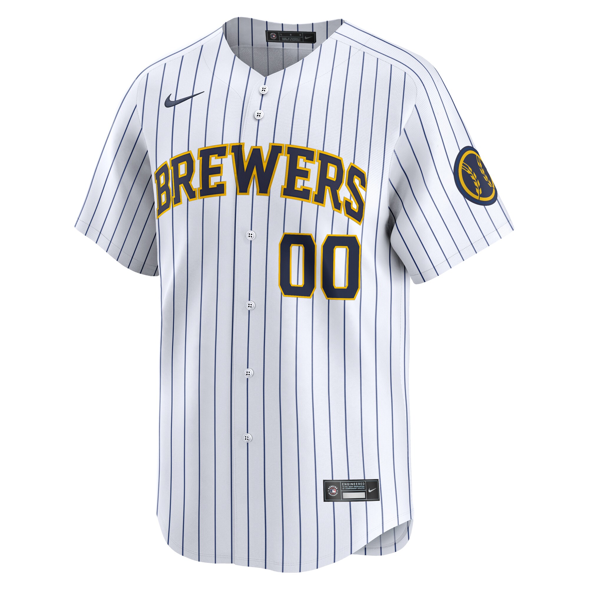 Alternative view of Milwaukee Brewers Alternate Limited Custom Baseball JerseyÃƒâ€šÃ‚Â ÃƒÂ¢Ã¢â€šÂ¬Ã¢â‚¬Å“ White