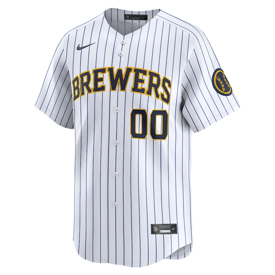 Alternative view of Milwaukee Brewers Alternate Limited Custom Men Baseball Jersey - White 