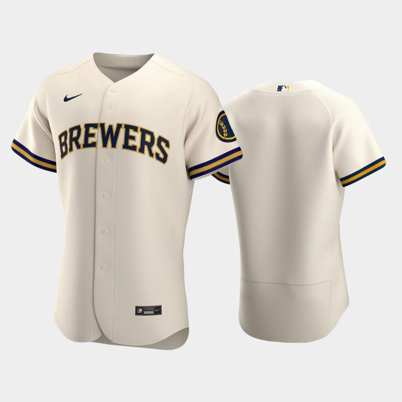 Milwaukee Brewers Home Team Cream Baseball Jersey Baseball Jersey 