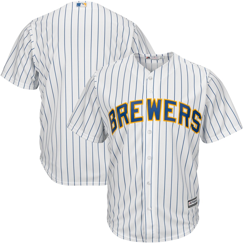 Milwaukee Brewers Majestic Big & Tall Cool Base Team Baseball Jersey - White