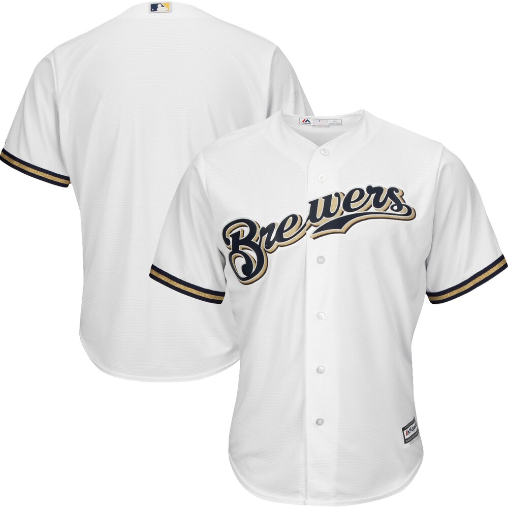 Milwaukee Brewers Majestic Official Cool Base Baseball Jersey - White