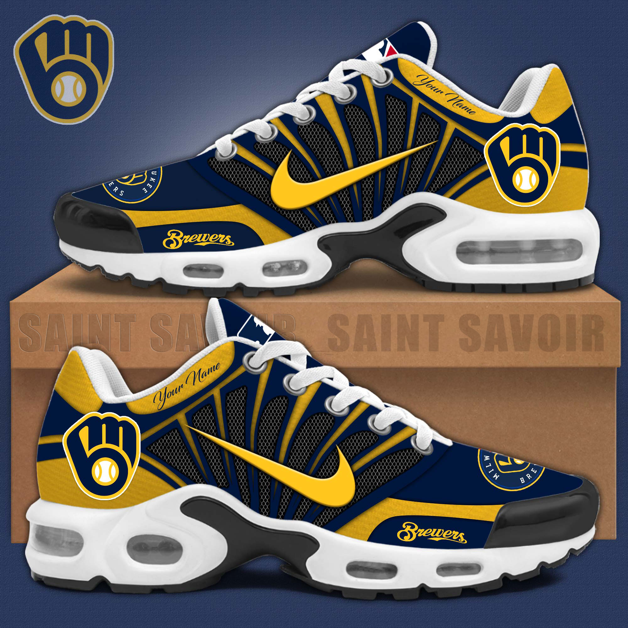 Milwaukee Brewers Mlb Air Max Plus Shoes Custom Baseball Jersey