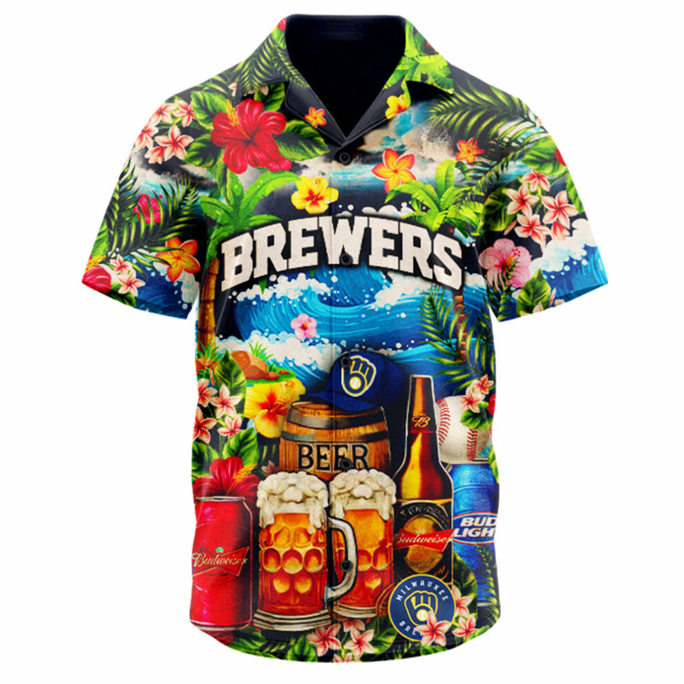 Alternative view of Milwaukee Brewers Mlb Hawaiian Shirt Special Edition 2025 Custom Baseball Jersey
