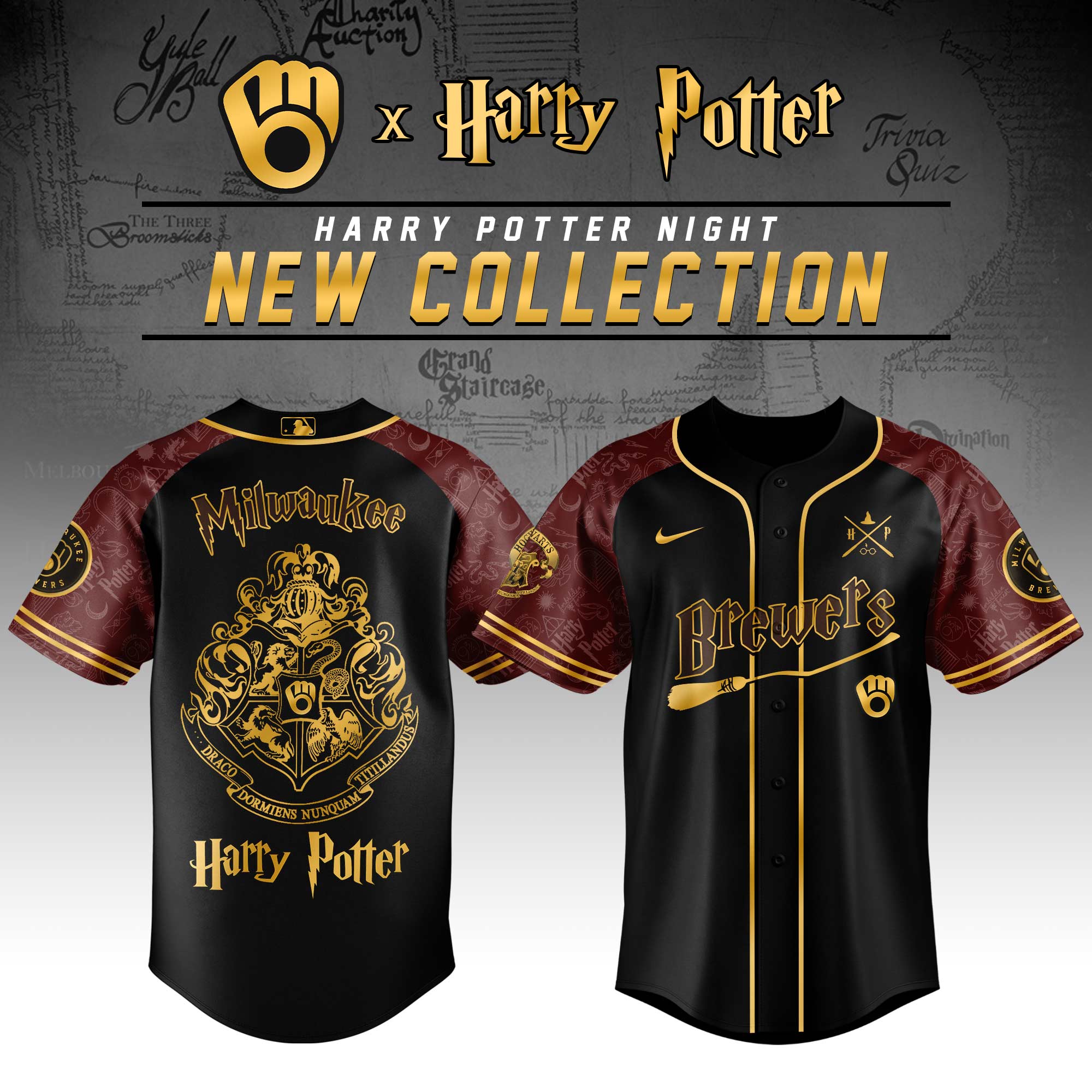 Milwaukee Brewers Mlb X Harry Potter Limited Edition Custom Baseball Jersey 2025