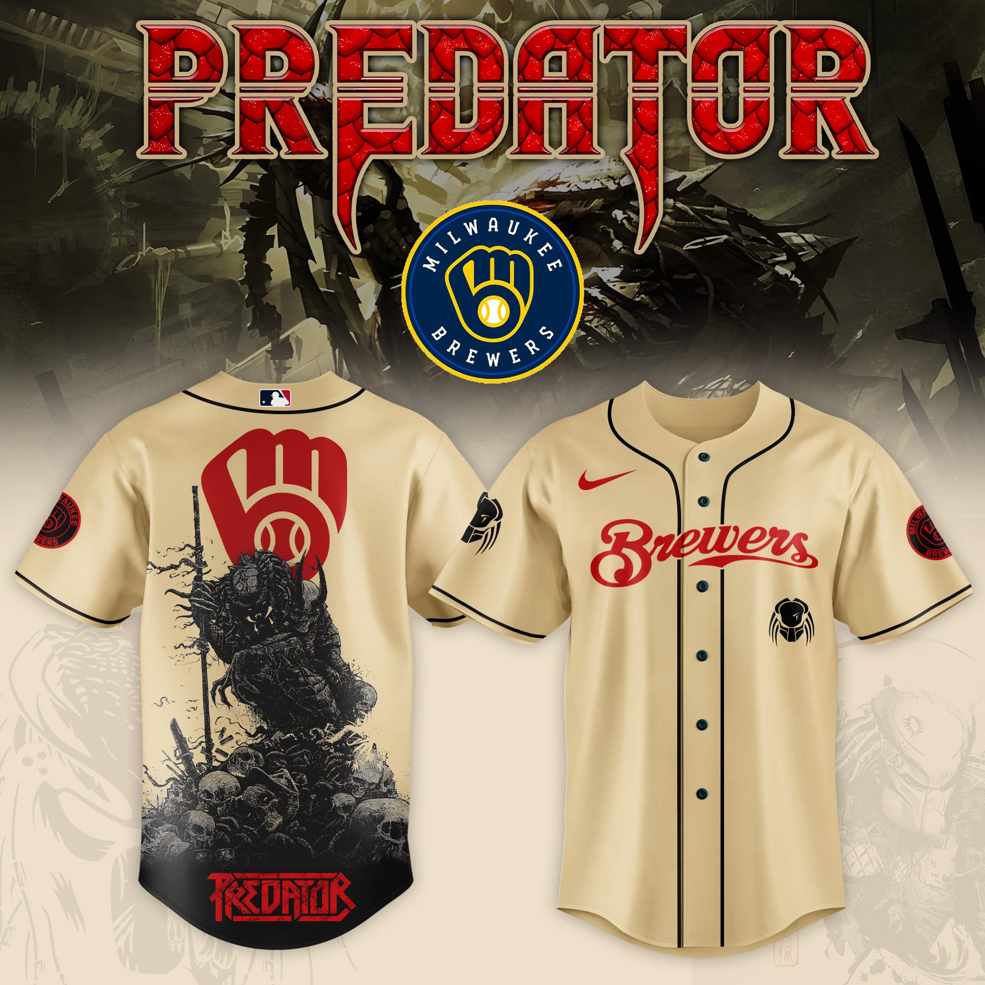 Milwaukee Brewers Mlb X Predator Custom Baseball Jersey