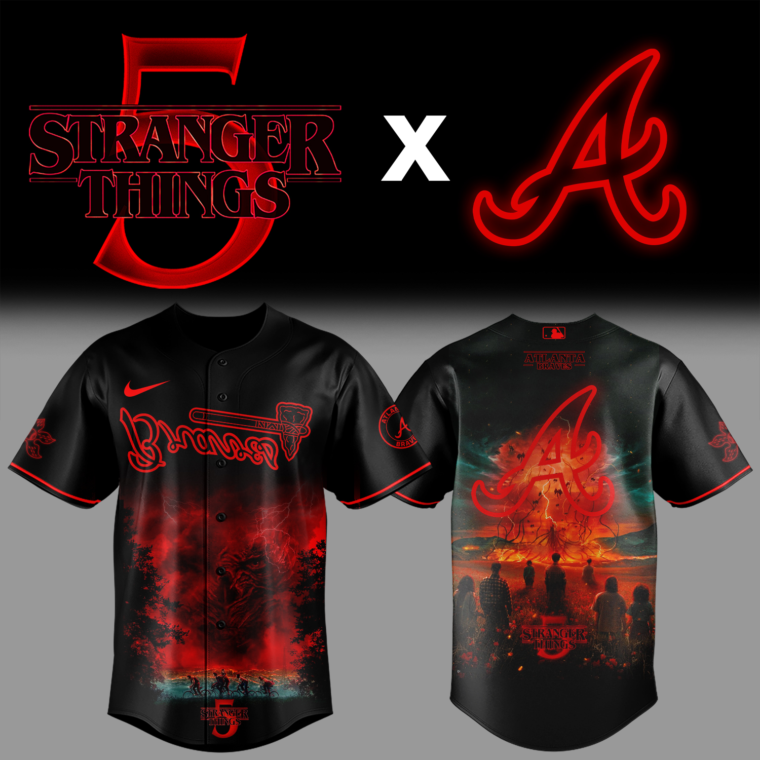 Milwaukee Brewers Mlb X Stranger Things Tentacles Custom Baseball Jersey