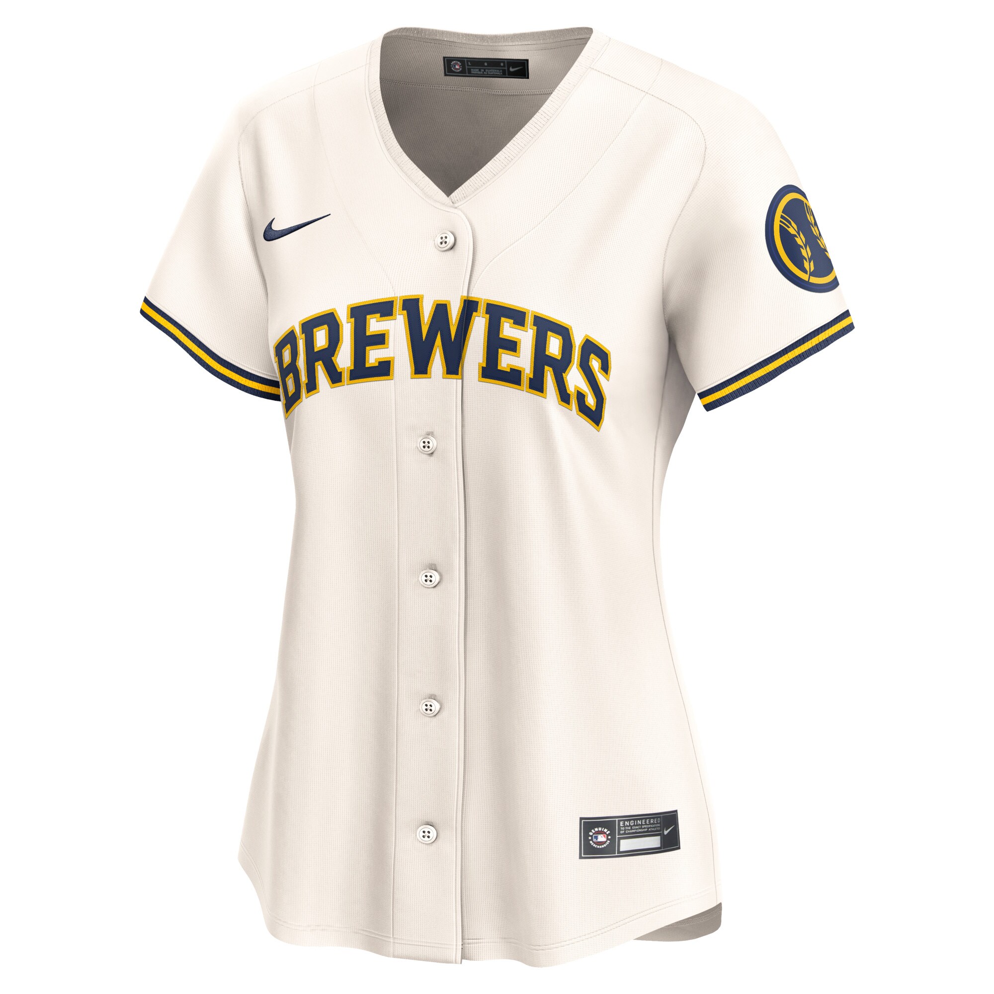Alternative view of Milwaukee Brewers Women's 2024 Jackie Robinson Day Home Limited Baseball JerseyÃƒâ€šÃ‚Â ÃƒÂ¢Ã¢â€šÂ¬Ã¢â‚¬Å“ Cream