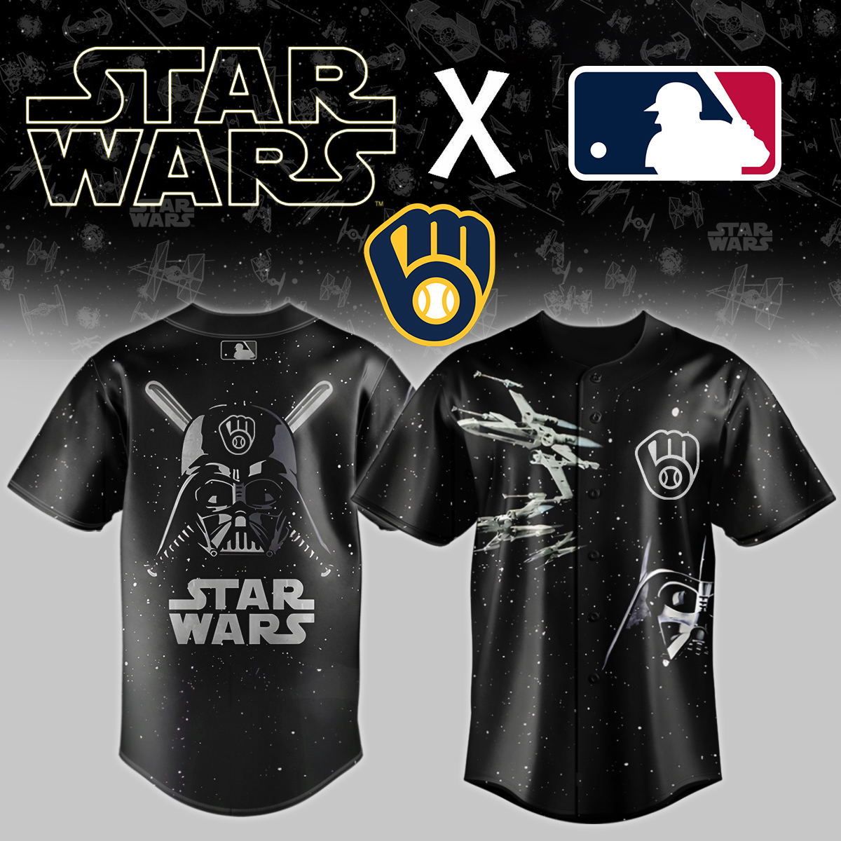 Milwaukee Brewers X Star Wars Custom Baseball Jersey
