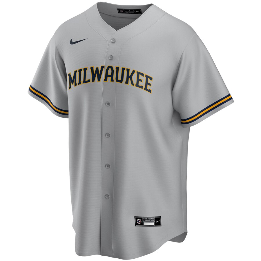 Alternative view of Milwaukee Brewers Youth Home 2020 Replica Team Baseball Jersey - White