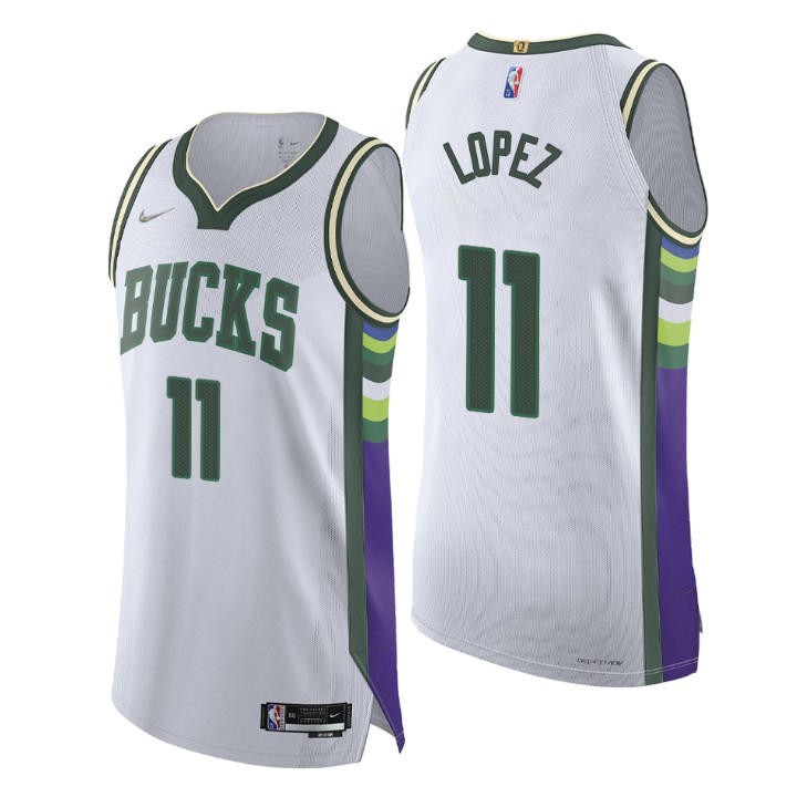 Milwaukee Bucks 2021-22 Nba 75th Brook Lopez Authentic Basketball Jersey City