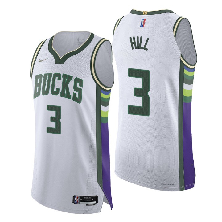 Milwaukee Bucks 2021-22 Nba 75th George Hill Authentic Basketball Jersey City