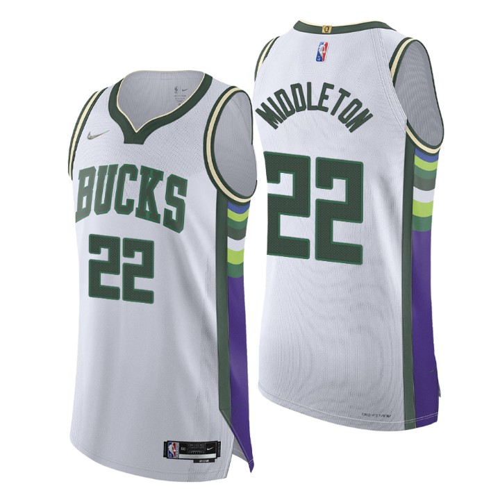 Milwaukee Bucks 2021-22 Nba 75th Khris Middleton Authentic Basketball Jersey City