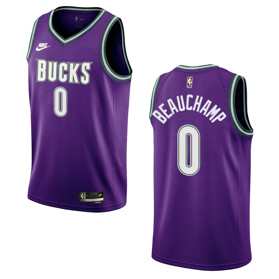 Milwaukee Bucks 2022-23 Classic Edition Marjon Beauchamp Purple Basketball Jersey Swingman