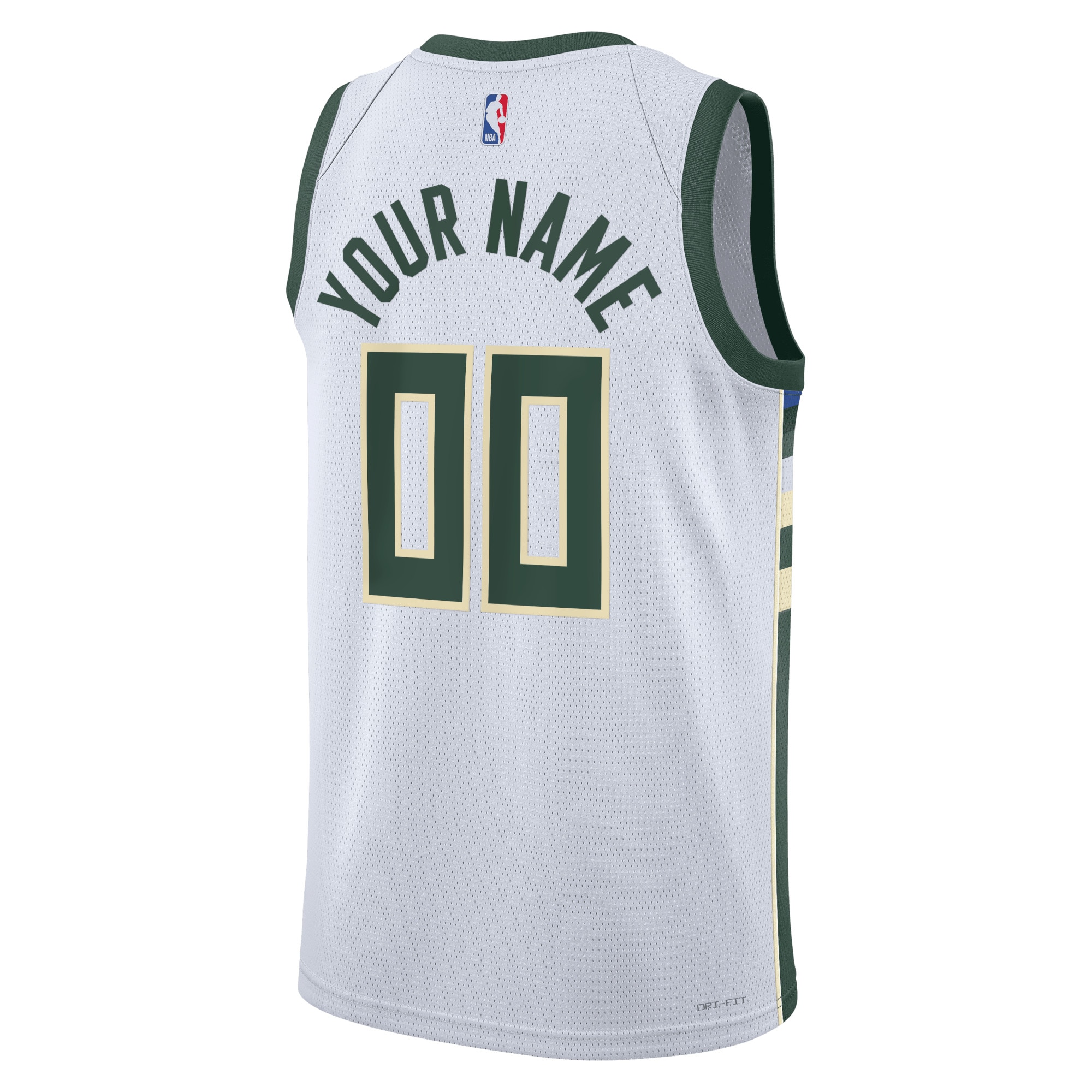 Alternative view of Milwaukee Bucks Association Swingman Basketball Jersey - Custom - Unisex - JS385 