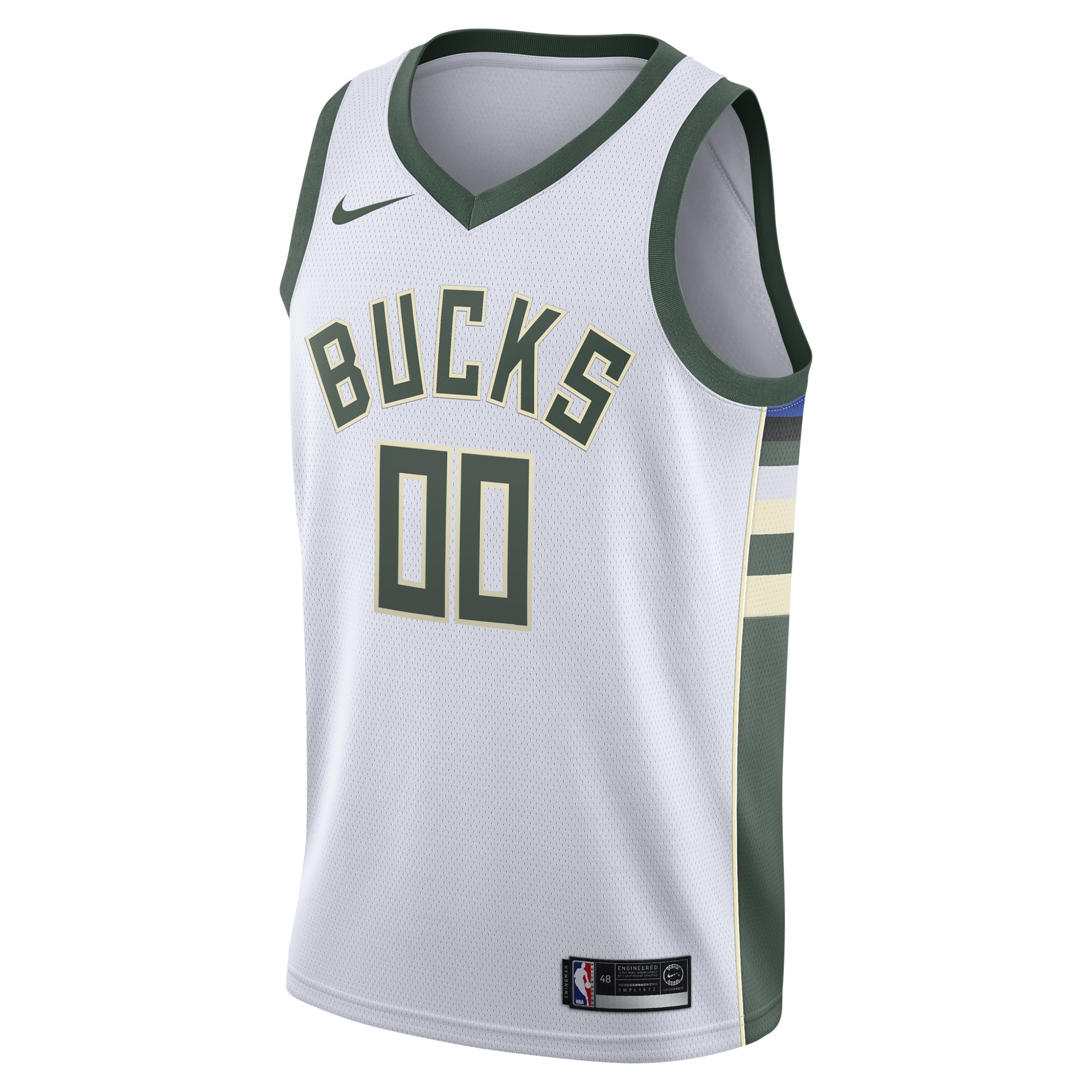 Alternative view of Milwaukee Bucks Association Swingman Basketball Jersey - Custom - Youth - JS379 