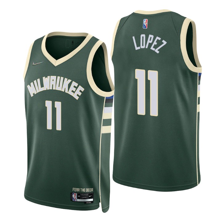 Milwaukee Bucks Brook Lopez 75th Anniversary Diamond Basketball Jersey Icon Edition