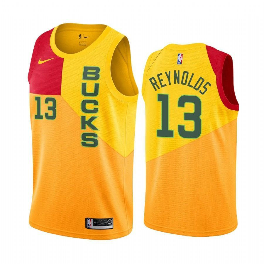 Milwaukee Bucks Cameron Reynolds 13 City Men's Basketball Jersey - JS585 
