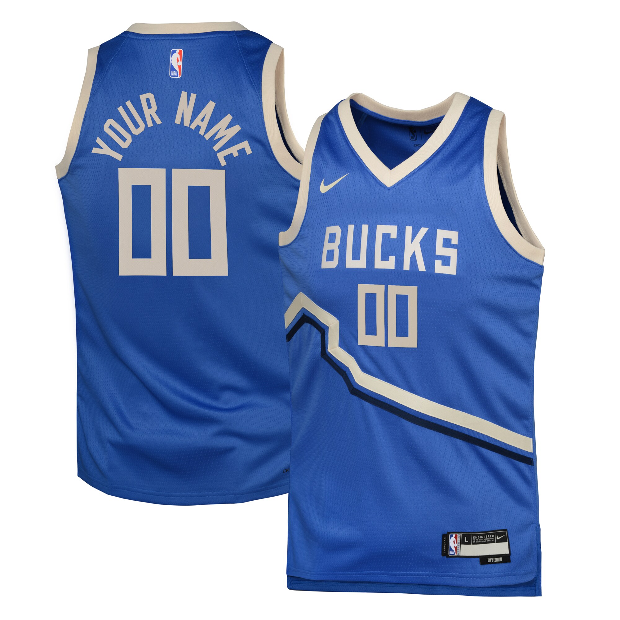 Milwaukee Bucks City Edition Swingman Basketball Jersey 2024 - Custom - Youth - JS677 