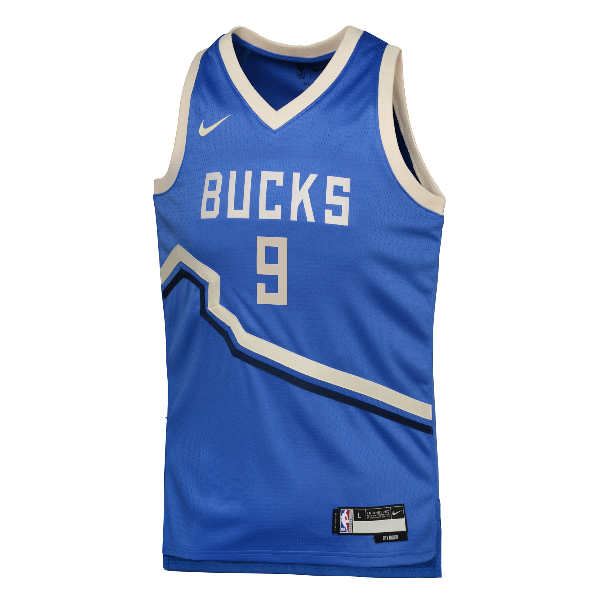 Alternative view of Milwaukee Bucks City Edition Swingman Basketball Jersey 2024 - Royal - Bobby Portis Jr. - Youth - JS679 