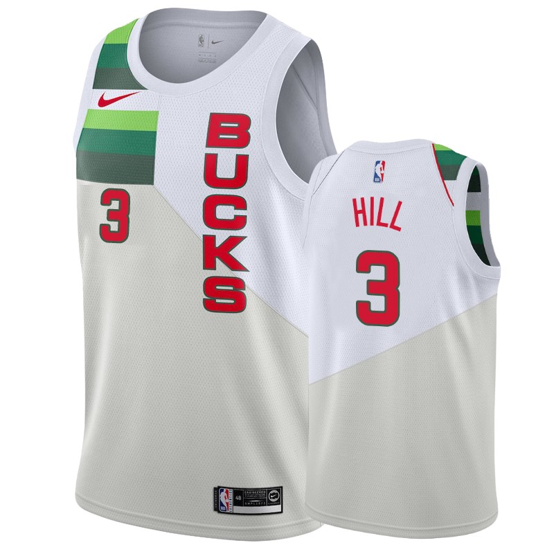 Milwaukee Bucks George Hill #3 White 2018-19 Earned Basketball Jersey