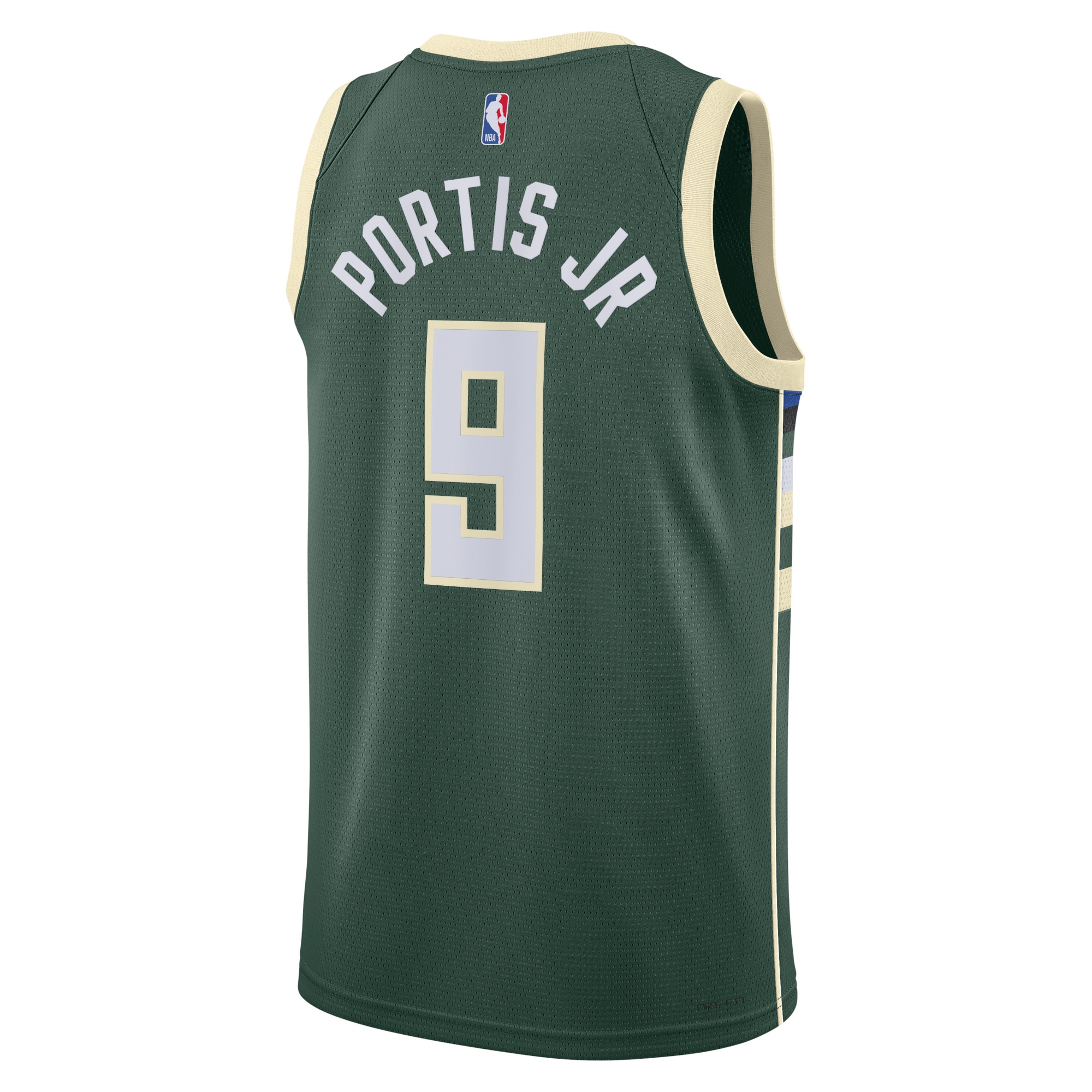 Alternative view of Milwaukee Bucks Icon Edition Swingman Basketball Jersey - Hunter Green - Bobby Portis Jr - Unisex - JS379 
