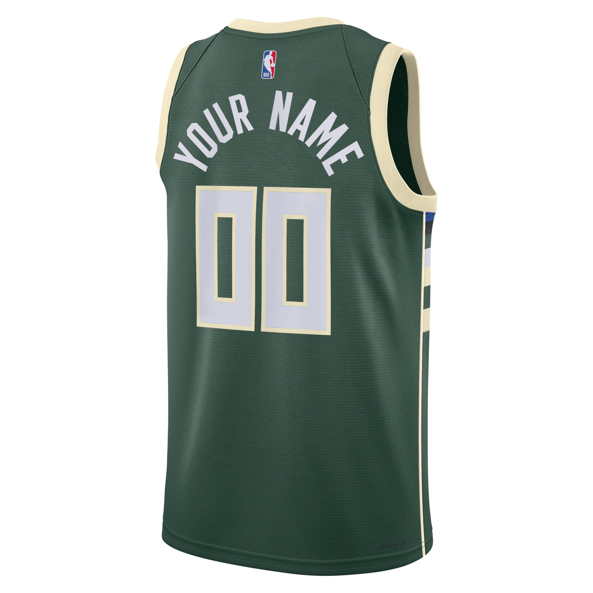 Alternative view of Milwaukee Bucks Icon Swingman Basketball Jersey - Custom - Unisex - JS957 