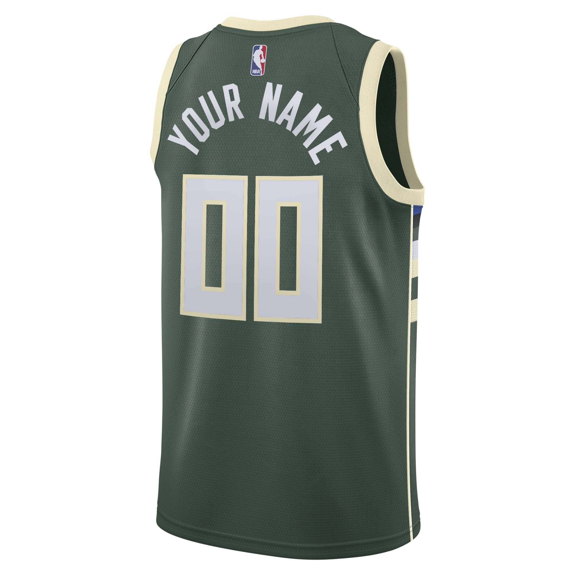 Alternative view of Milwaukee Bucks Icon Swingman Basketball Jersey - Custom - Youth - JS158 
