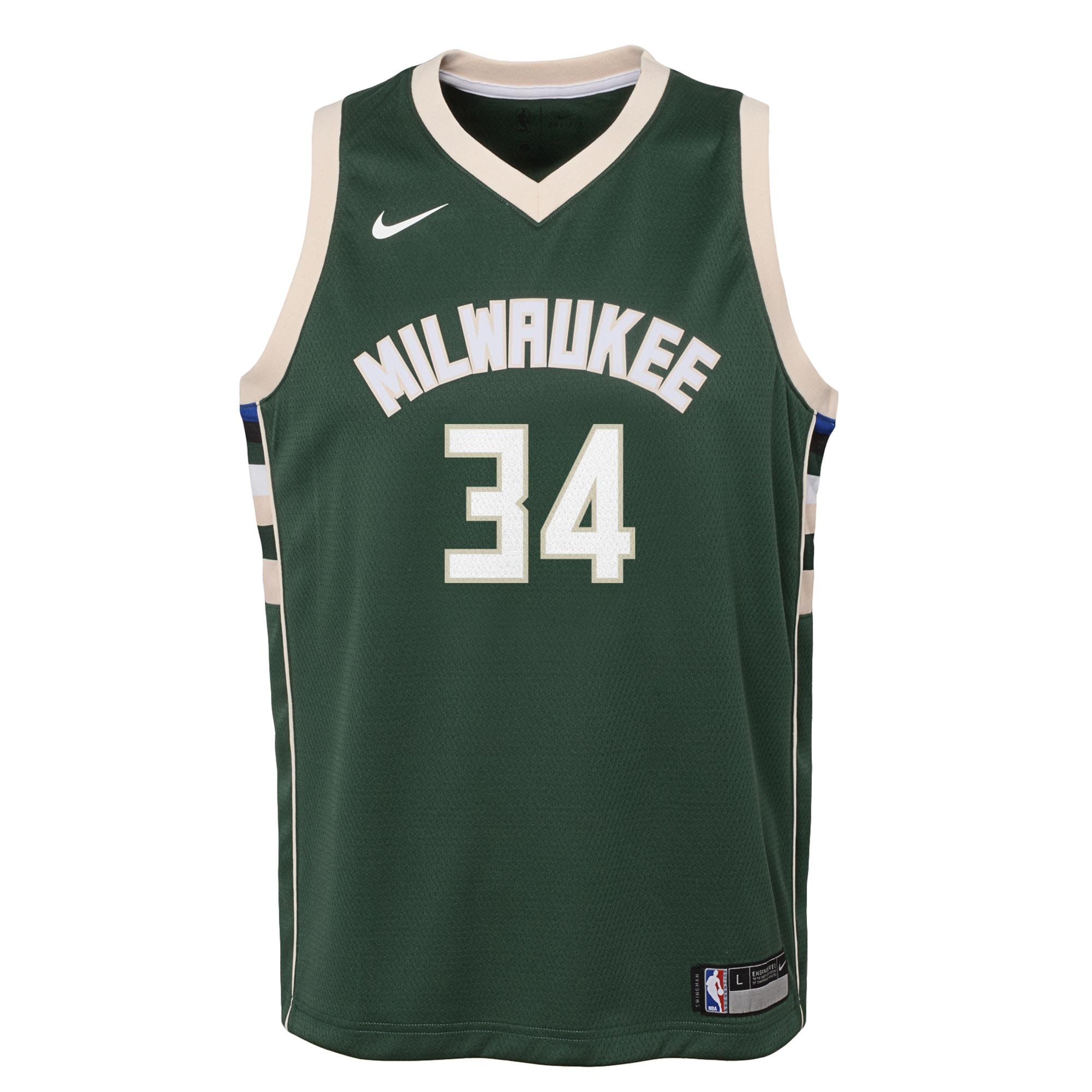 Milwaukee Bucks Icon Swingman Basketball Jersey - Giannis Antetokounmpo - Youth - JS507 