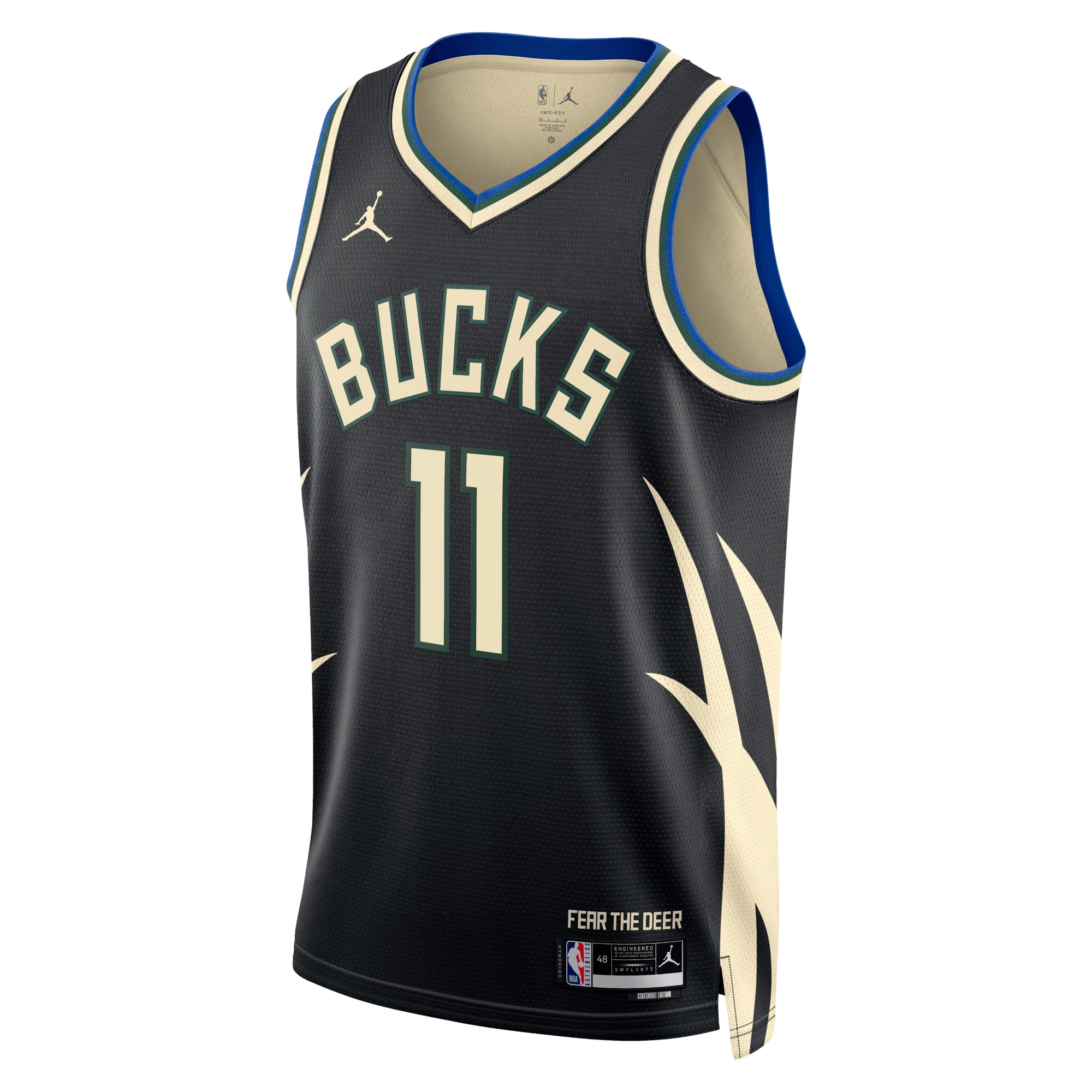 Milwaukee Bucks Jordan Statement Edition Swingman Basketball Jersey - Black - Brook Lopez - Unisex - JS462 