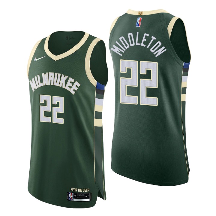 Milwaukee Bucks Khris Middleton 75th Anniversary Authentic Basketball Jersey Icon