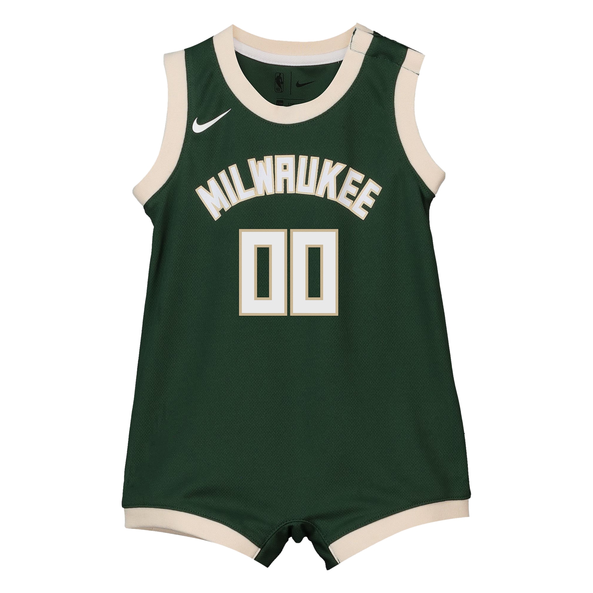 Alternative view of Milwaukee Bucks Onesie Basketball Jersey - Custom - Infant - JS381 