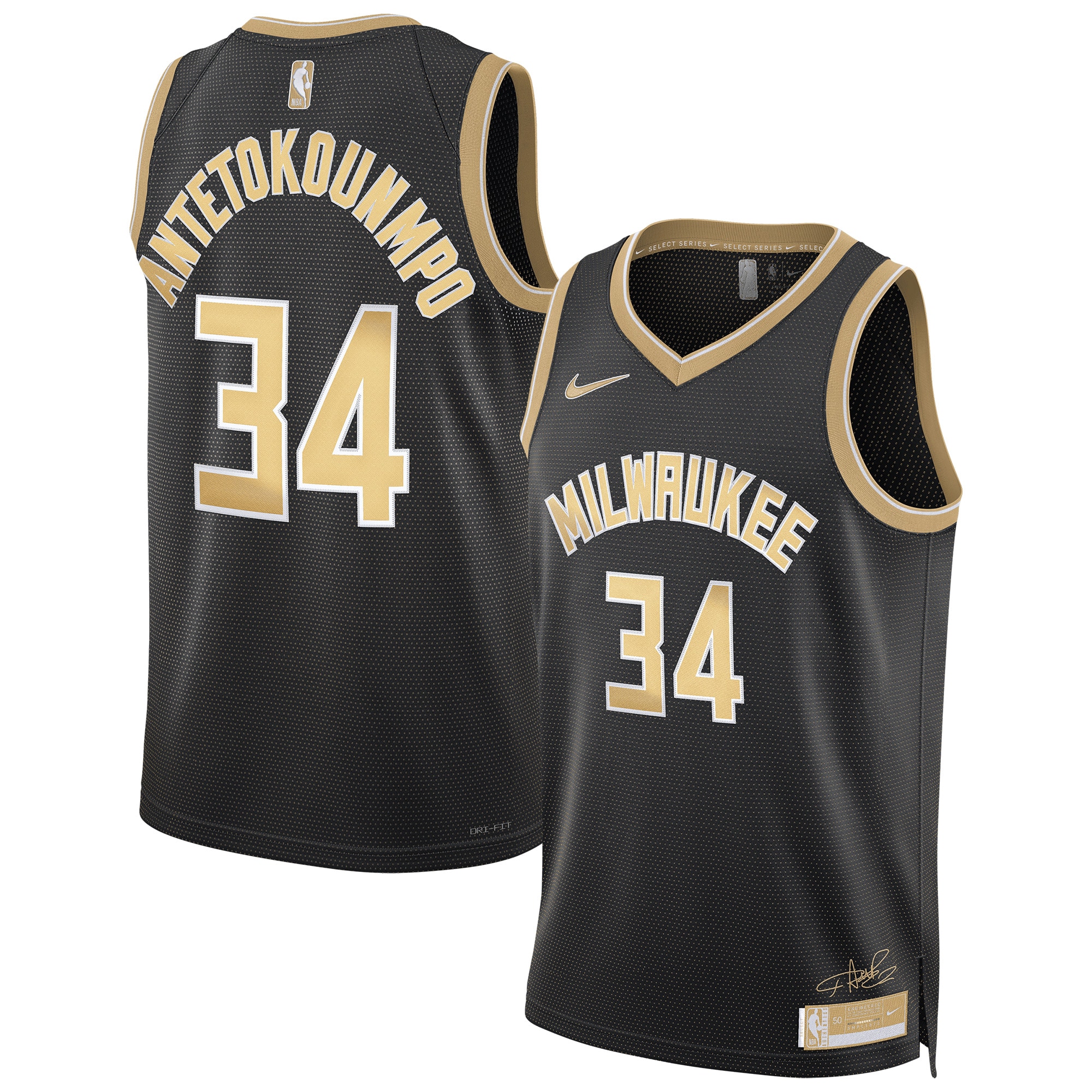 Milwaukee Bucks Select Series Swingman Basketball Jersey - Giannis Antetokounmpo - Mens - JS136 