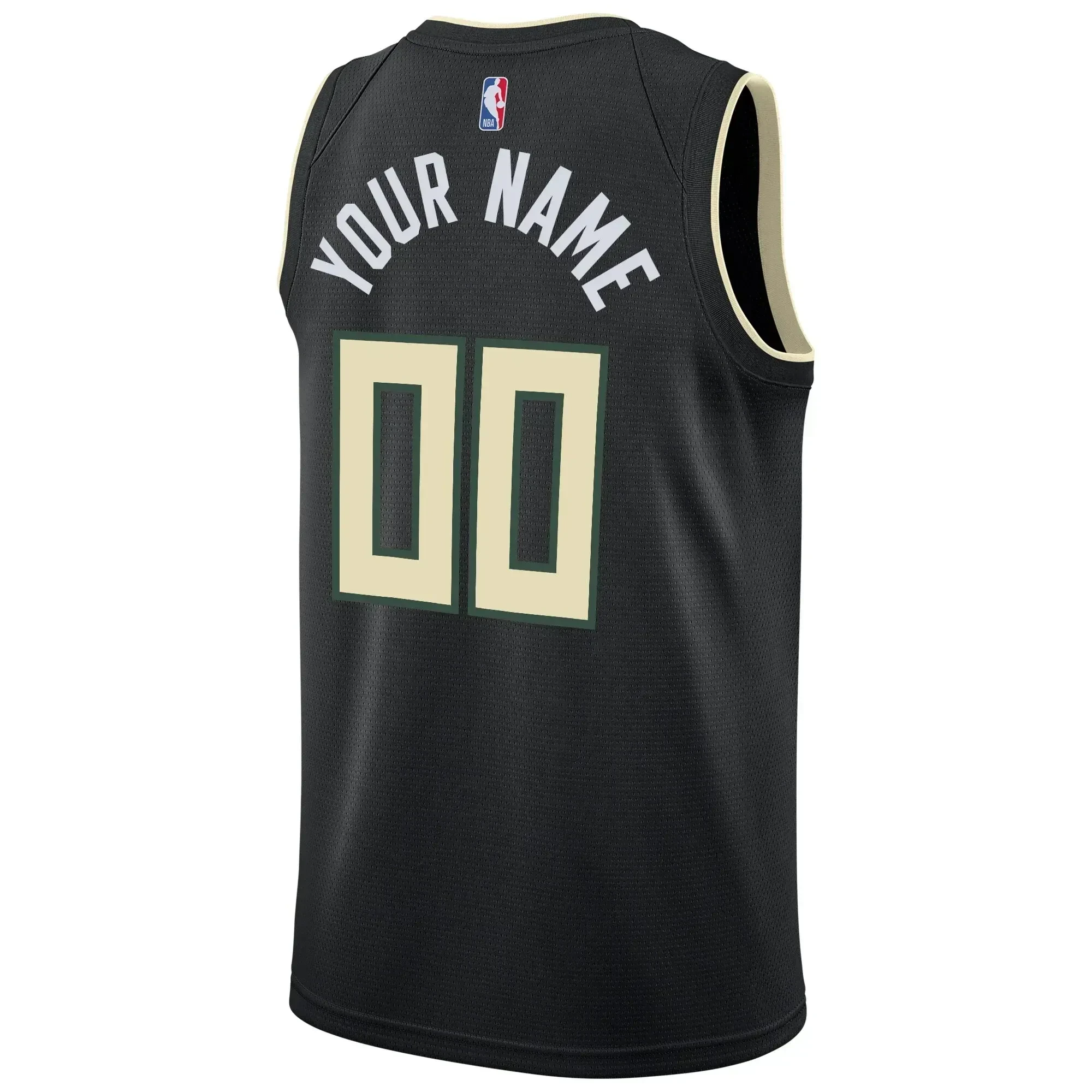Milwaukee Bucks Swingman Custom Basketball Jersey - Statement Edition - Black - JS946 