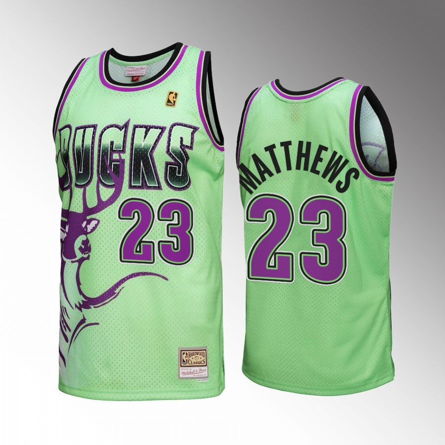 Milwaukee Bucks Wesley Matthews 23 Green Reload 3.0 Men Basketball Jersey Mitchell Ness - JS907 