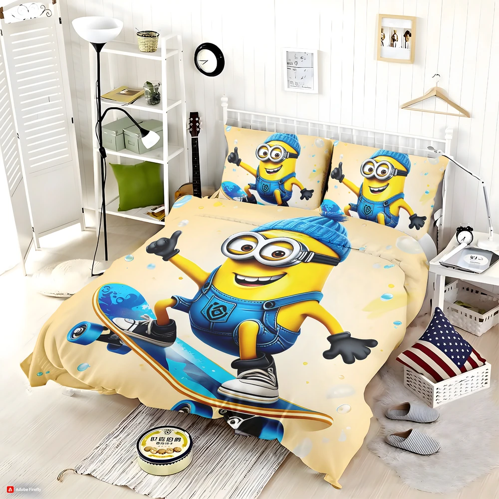 Alternative view of Minion Bedding Set Twin Size - Custom Bedding Set