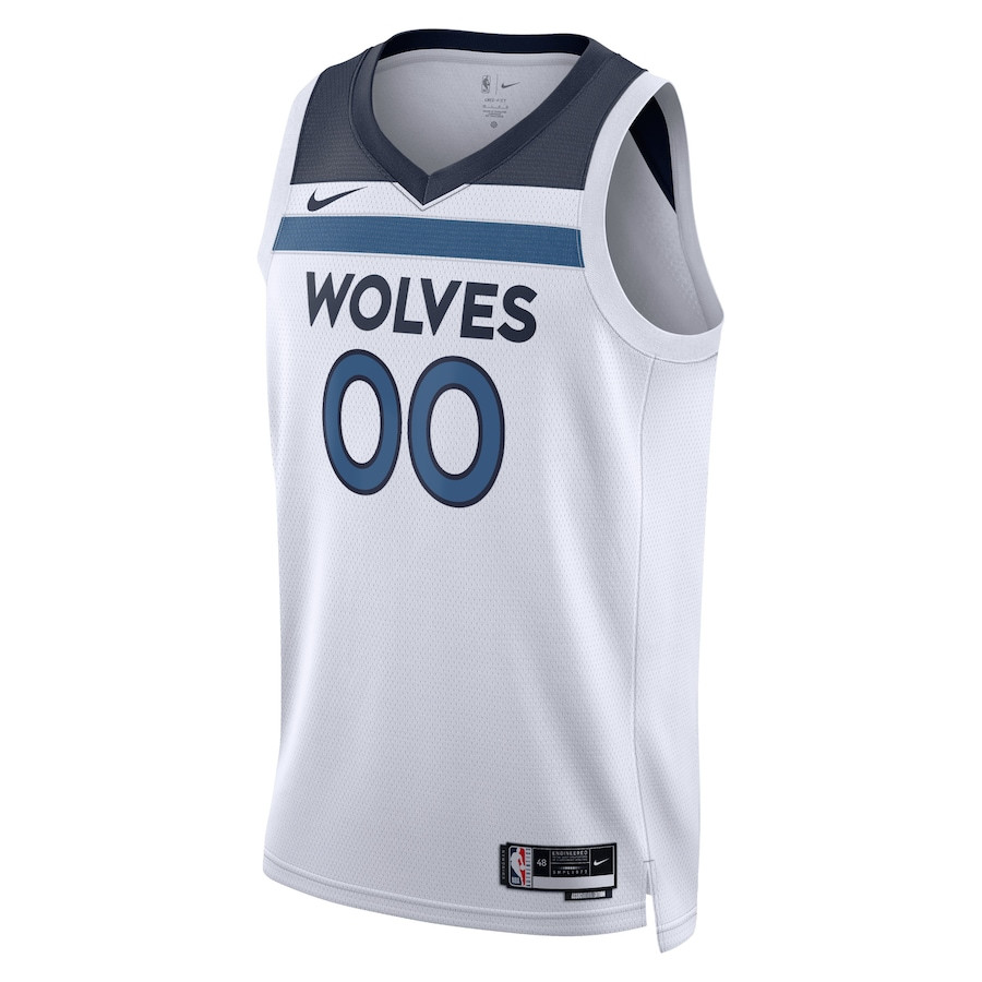 Alternative view of Minnesota Timberwolves 2023/24 Association Swingman Custom Men Basketball Jersey - White - JS729 