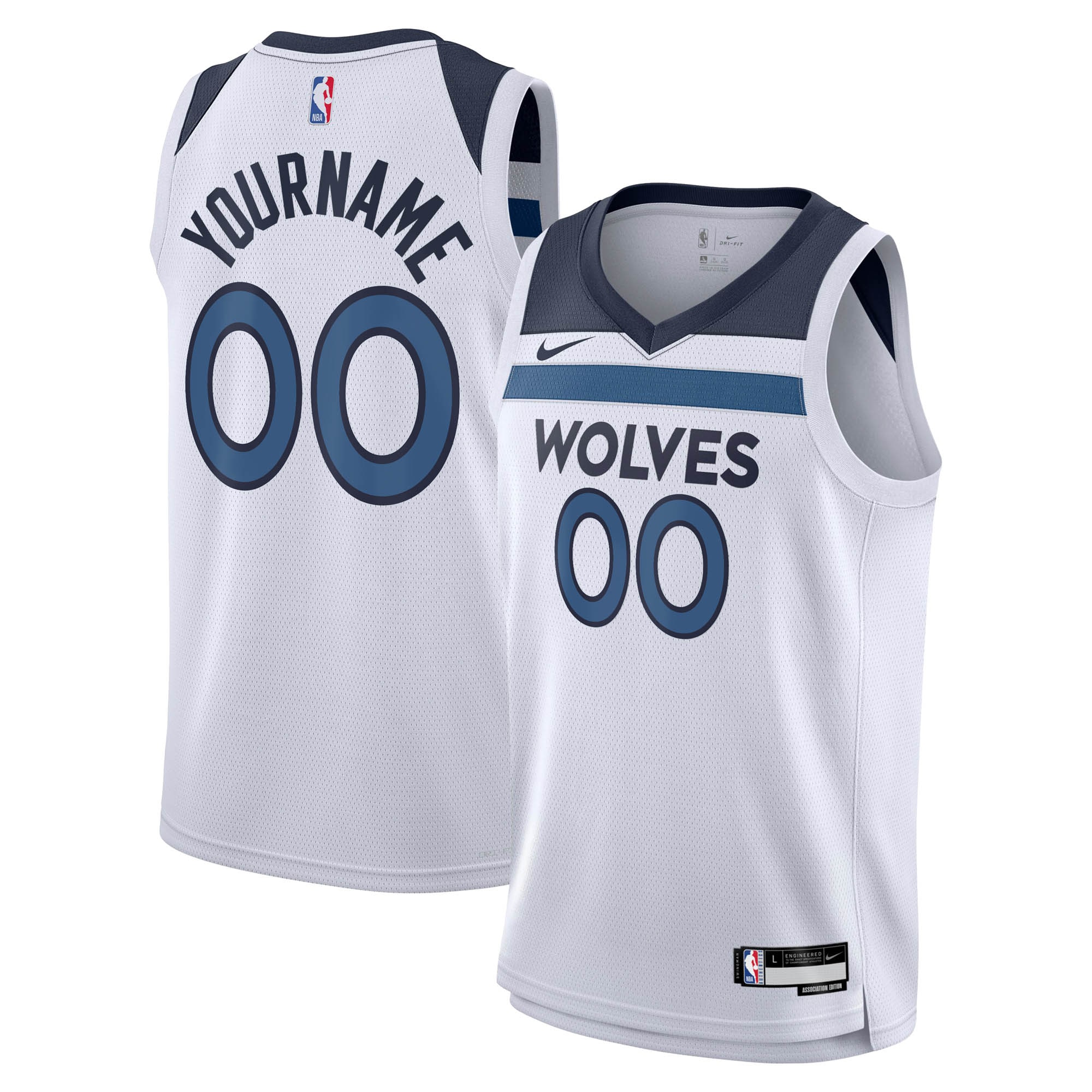 Minnesota Timberwolves Association Swingman Basketball Jersey - Custom - Youth - JS176 
