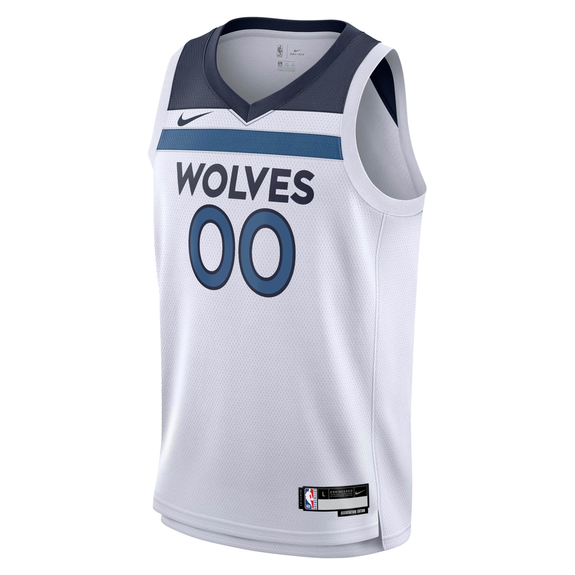 Alternative view of Minnesota Timberwolves Association Swingman Basketball Jersey - Custom - Youth - JS176 