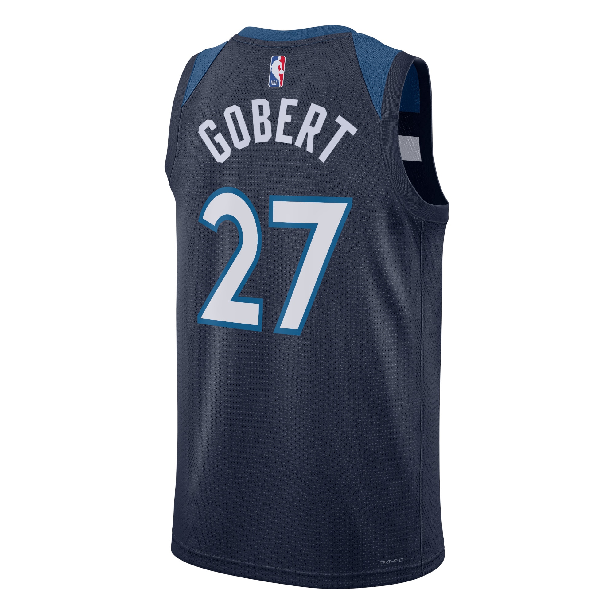 Alternative view of Minnesota Timberwolves Icon Edition Swingman Basketball Jersey - Navy - Rudy Gobert - Unisex - JS409 