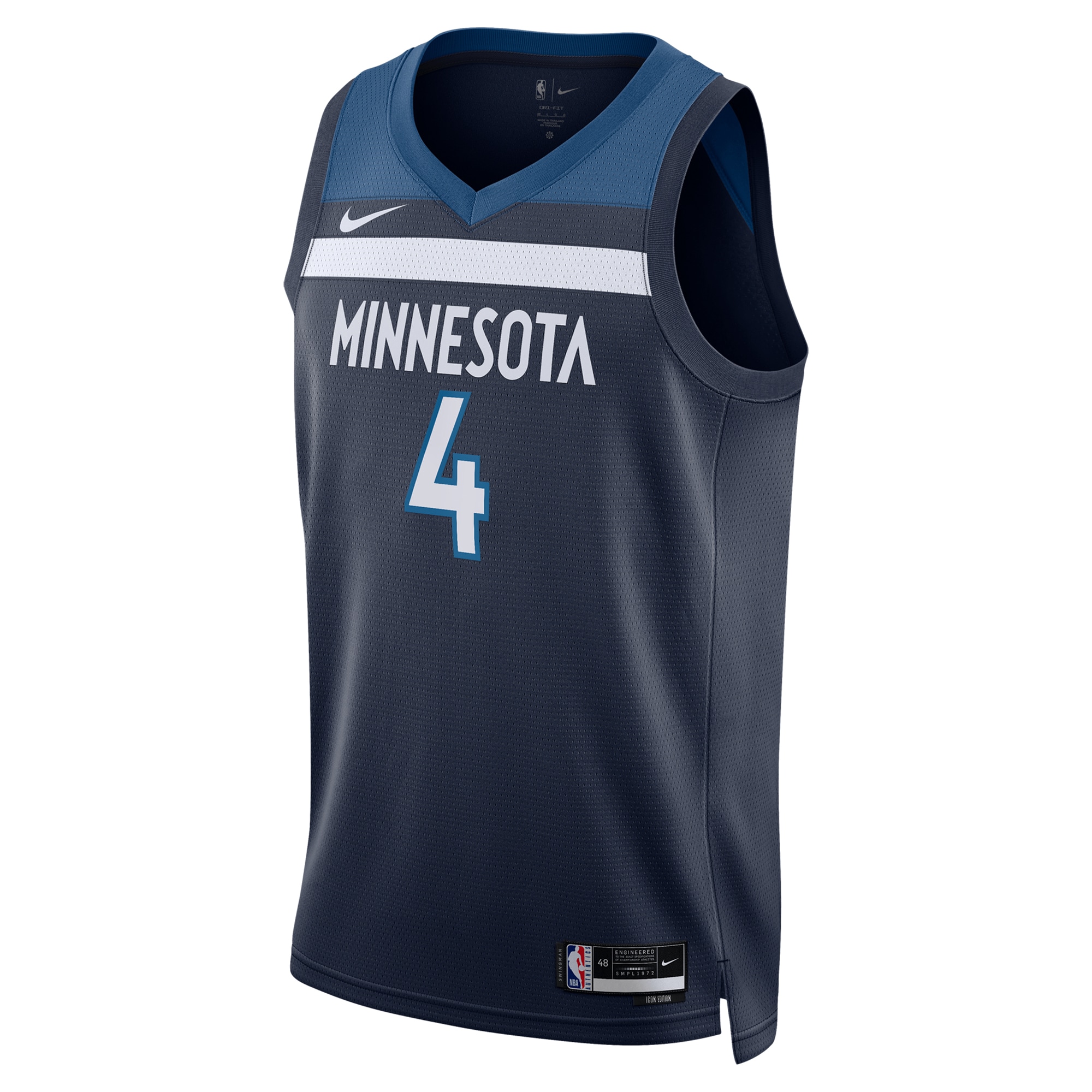 Alternative view of Minnesota Timberwolves Icon Swingman Basketball Jersey - Navy - Rob Dillingham - Unisex - JS544 