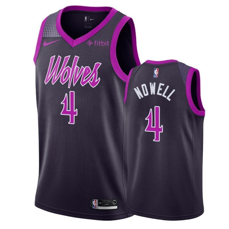 Minnesota Timberwolves Jaylen Nowell 4 City Men's Basketball Jersey - JS658 