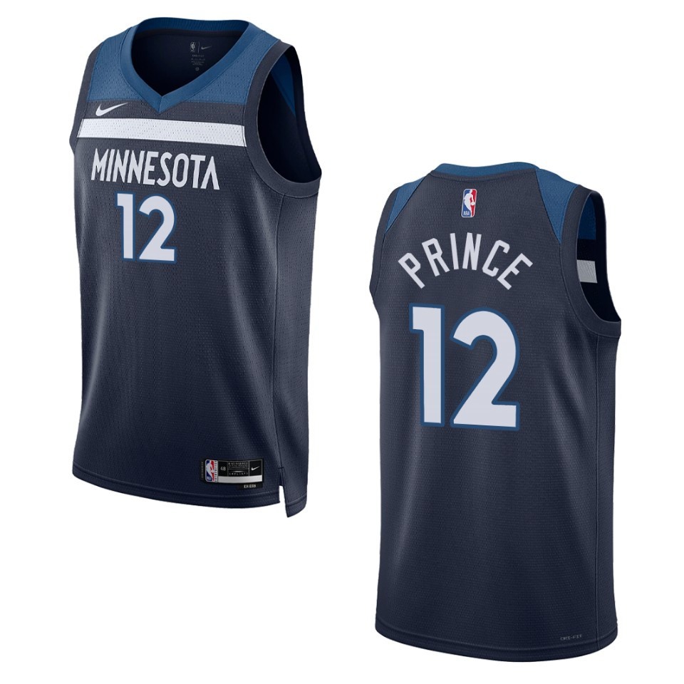 Minnesota Timberwolves Taurean Prince 2022-23 Icon Edition Navy Swingman Basketball Jersey