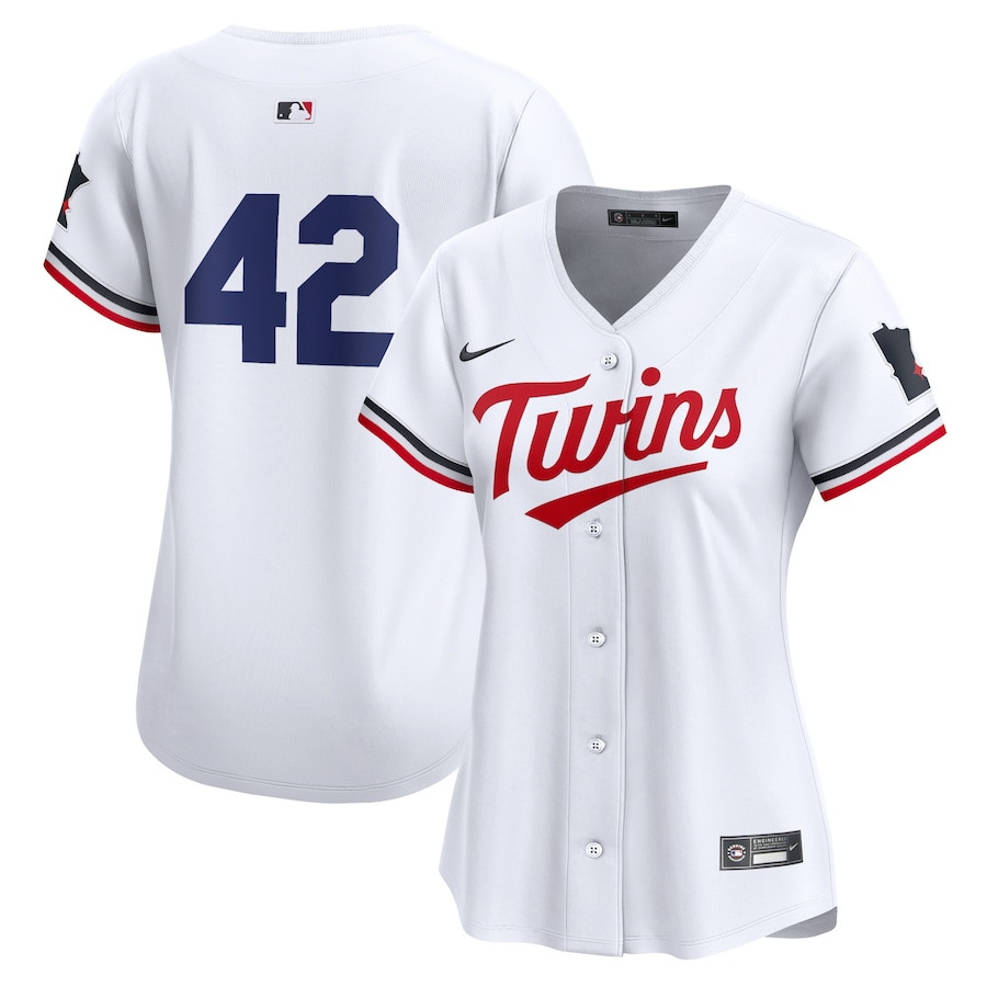 Minnesota Twins 2024 Jackie Robinson Day Home Limited Women Baseball Jersey - White 